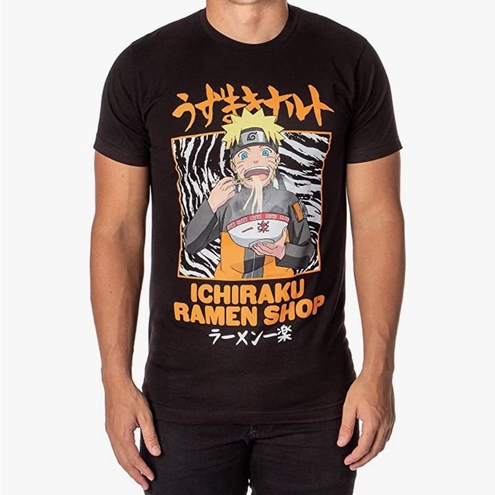Naruto Uzumaki Ichiraku Ramen Shop Tee Black Sz S Unisex NWT